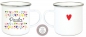Preview: ♥ Tasse Emailletasse Becher,  Herzen, Wunschname, Einschulung KITA Dankeschön, Abschied, Geburtstag, Jubiläum, Geschenk, Becher von Lüttentüddel